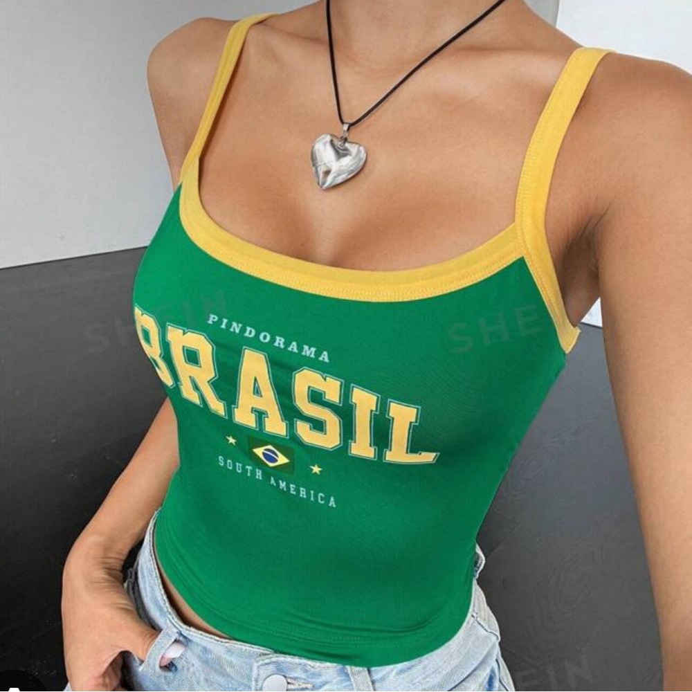 BRASIL TANK GREEN/YELLOW